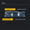thumbnail image 3 of 2 Port PCI-E 4.0 X16 to SlimSAS SFF-8654 Adapter Card GEN4 SFF-8654-8i SFF8654 Riser Card for Graphics Video Card GPU,1 * 2 Port PCI-E 4.0 X16 to SlimSAS SFF-8654 Adapter Card,Black, 3 of 7