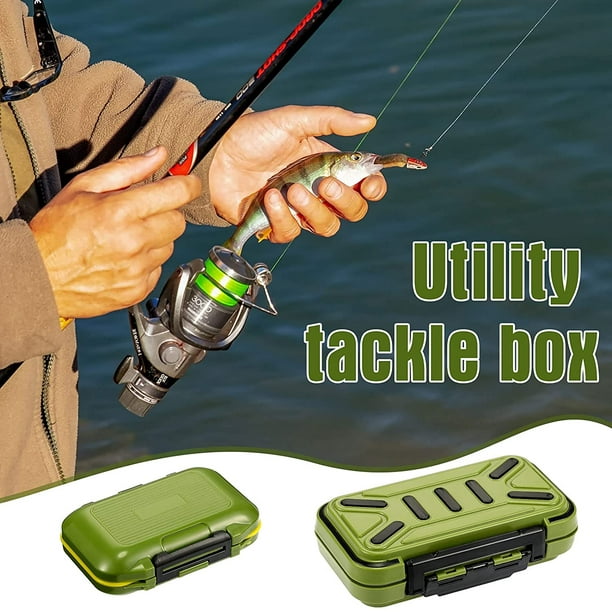 2 Pieces Small Tackle Box Mini Fishing Tackle Boxes Waterproof Fishing  Lures Box and Tackle Organizer Box Containers for Trout, Jewelry, Bead  (Green) 