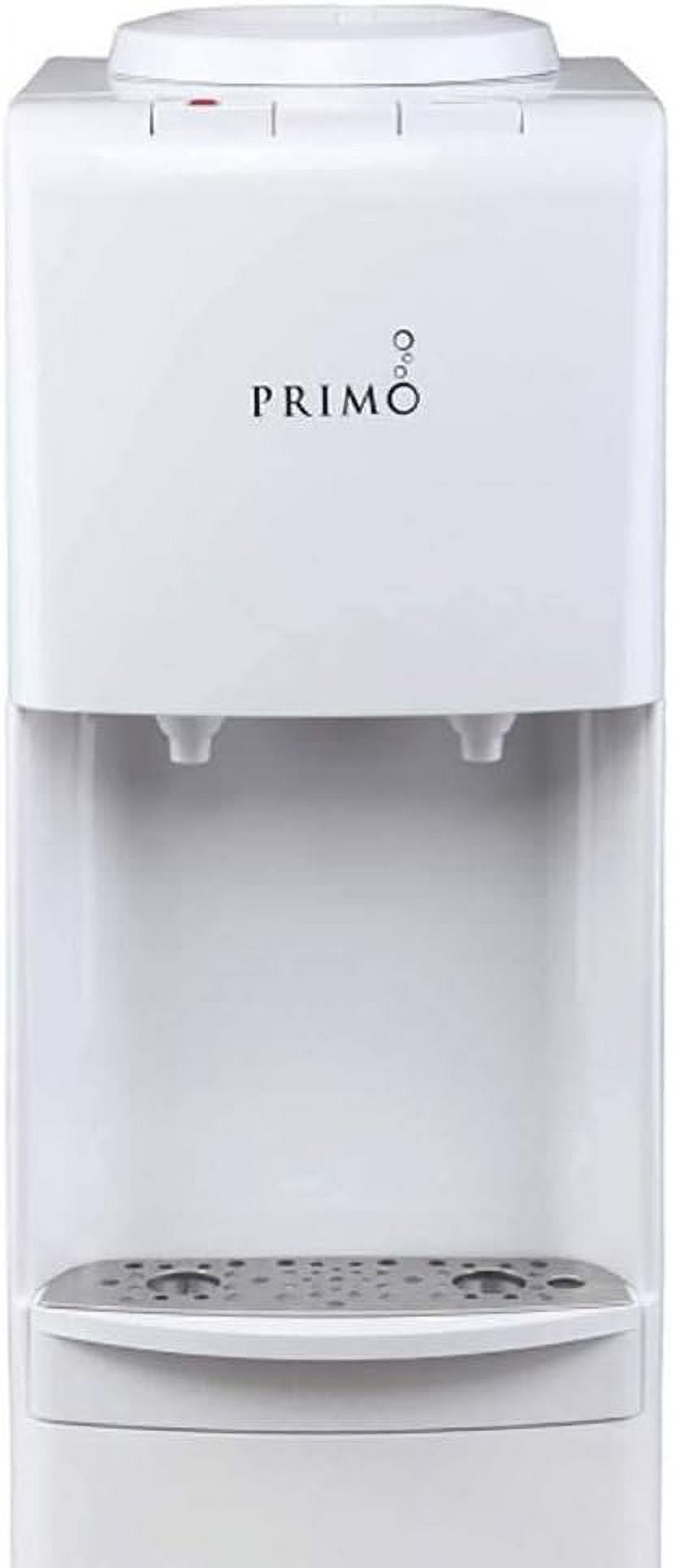 Primo Top-Loading Water Dispenser - Hot and Cold, Child Safety Lock - 5 Gal, White
