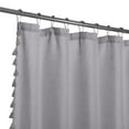 thumbnail image 1 of Modern Farmhouse Tassels Shower Curtain, Boho Rustic French Country Linen Blend Fabric Shower Curtain with Tassels for Bathroom 72Wx72L Grey, 1 of 7