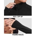 thumbnail image 2 of Pinspark Workout Jackets for Women Athletic Running Gym Yoga Jacket Lightweight Full Zip Slim Fit Sports Tops Thumb Holes Pockets, 2 of 5