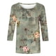 thumbnail image 5 of ICHUANYI Clearance Women's Fashion Printed Loose T-shirt 3/4 Sleeves Blouse Round Neck Casual Tops(Gray, S) ICHUANYI WER2023081200597, 5 of 5