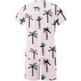 thumbnail image 4 of Edvintorg Summer Sets Men 2 Piece Outfits Hawaiian Print Short Sleeves Casual Beach Short Sleeve Round-Neck Shirts and Shorts Sets Men Clothing XXL, 4 of 5