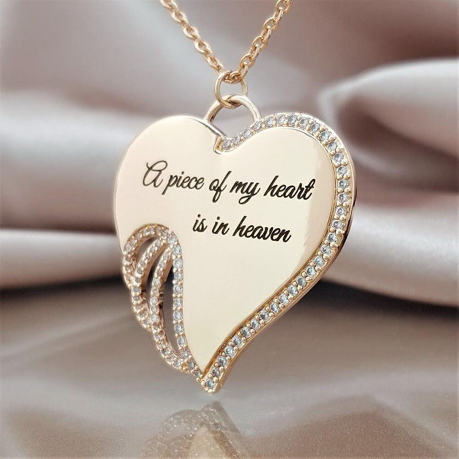HEAVENLY LOVING ANGEL Angelic necklace with heart 