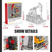 City Gas Station Building Set , 666PCS Oil Pump Toy Modular Industrial Chemical Plant Building with Storage Tank & Lab, STEM Engineering Building Blocks City for Kids & Adults
