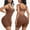 Brown, variant on Shorts Bodysuit for Women Tummy Control Solid Color Shapewear Seamless Workout Bodycon One Piece Short Jumpsuits Yellow M