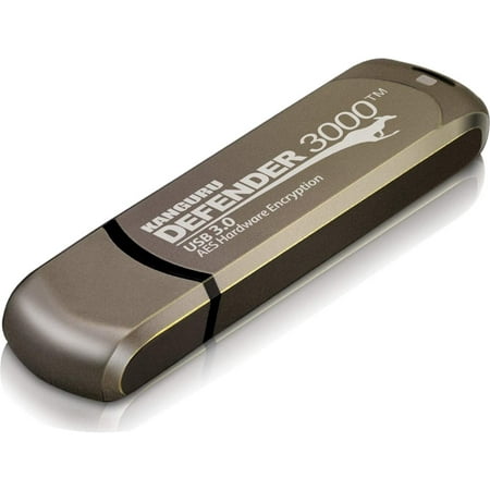 Kanguru Defender3000 FIPS 140-2 Certified Level 3, SuperSpeed USB 3.0 Secure Flash Drive, 64G - FIPS 140-2 Level 3 Certified, AES 256-Bit Hardware Encrypted, SuperSpeed USB 3.0, Remotely Manageable...