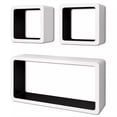thumbnail image 3 of 3 White-Purple MDF Floating Wall Display Shelf Cubes Book/DVD Storage, 3 of 30