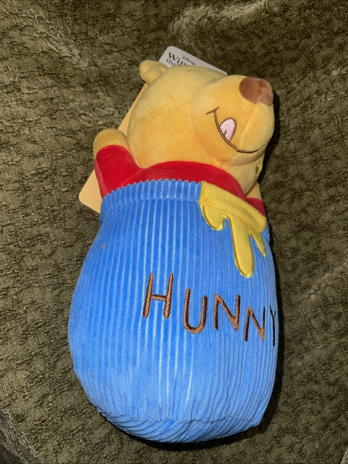 Winnie The Pooh Honey Bucket Hunny 11’’ Plush Squeaky Crinkle Dog Toy