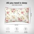 thumbnail image 4 of KLL Floral Pattern Silk Pillowcase for Hair and Skin Standard Size 20"X 30" Soft Breathable Pillow Covers for Sleeping, 4 of 6