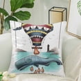 thumbnail image 2 of MKHERT Balloon Flying Whale Pillow Covers Pillowcase Throw Pillows 18x18 inch, 2 of 2