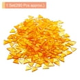 thumbnail image 3 of Uxcell 200g Stained Glass Mosaic Triangle 0.55'' Orange Glass Mosaic Tiles Bulk for Craft Handmade Project, 3 of 8
