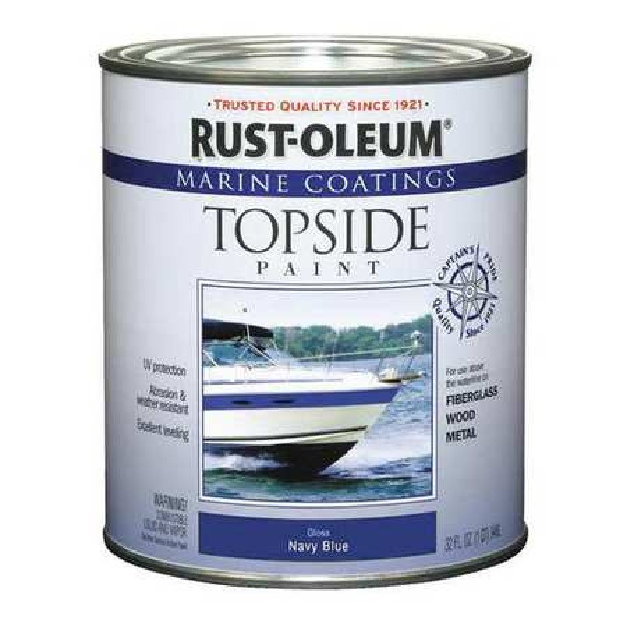 Navy Blue, RustOleum Marine Coatings Topside Gloss Paint, Quart