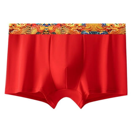 

BUYISI Men Oversized Mid-rise Boxer Brief Underwear Cotton Breathable Underpants Shorts B 2XL
