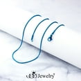 thumbnail image 2 of 555jewelry 1.2mm Stainless Steel Snake Chain Necklace for Men & Women, Stainless Steel Necklace for Men, Classic Necklace for Women, Simple Thin Delicate Chain Necklace, Blue, 16 Inch, 2 of 6