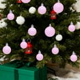thumbnail image 4 of CaiTeLin Christmas Ornaments Balls, 24 Pack Macaron Colored Christmas Tree Decor, Festive Hanging Orbs for Holiday Parties, Mixed Color Assortment, Pink, 4 of 6