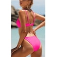thumbnail image 5 of BeautyIn Women Bikini Swimsuit V Neck Push Up High Cut Bathing Suits, 5 of 6