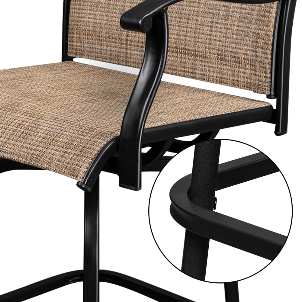 Lowestbest 2PCS Swivel Chair, High-end Bar Chair, Wrought Iron Swivel Bar Chair Patio Swivel Bar Stools, Black Lowestbest 2PCS Swivel Chair, High-end Bar Chair, Wrought Iron Swivel Bar Chair Patio Swivel Bar Stools, Black