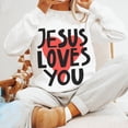 thumbnail image 4 of EHQJNJ Chandail en Molleton Col Rond Femmes Chandails en Molleton Graphiques pour Femmes Tee-Shirts Graphiques à Manches Longues Décontractés Chandails en Molleton Col Rond Pull Tops pour Femmes Chandail en Molleton Simple Femmes, 4 of 9