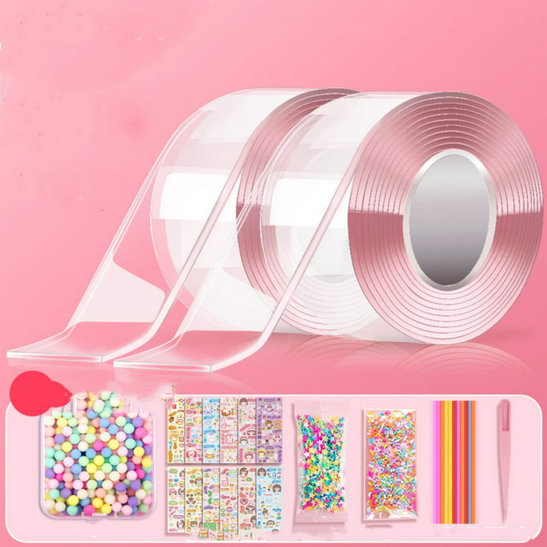 TRIANU Nano Bubbles Tape Kit with 5 Straw for Making Cute Nano Bubbles, DIY  Nano Bubbles Tape Balloon Kit for Kids, Girls, Boys