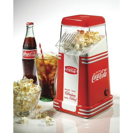Nostalgia - RHP310COKE Coca-Cola 8-Cup Hot Air Popcorn Maker - Red