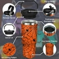 thumbnail image 2 of 30 oz Halloween Tumbler with Handle and Straw, Orange Spider Web Stainless Steel Vacuum Insulated Travel Coffee Mug Cup Water Bottle, Halloween Decor Stuff Gifts for Women, 2 of 6