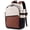 Black-white-brown, variant on Backpack Purses for Women, Chic Versatile Backpack with Water Bottle Pocket, Lightweight Waterproof Casual Daypack for City Work Commute, College, Travel & Gifts, Black-White-Brown