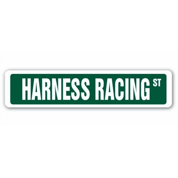 HARNESS RACING Street Sign race racer competition track rider | Indoor/Outdoor | 24" Wide