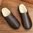 thumbnail image 5 of Fesfesfes Slip On Shoes For Men Winter Water Proof Home Slippers Women Household Casual Slides Soft Non-Slip Plush Slipper 7.5(40), 5 of 7