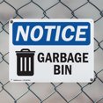 thumbnail image 5 of (2 Pack) Garbage Can OSHA Notice Sign 18 Inch X 12 Inch Plastic Sign, Weather Resistant, UV Protected for Workplace, Business, and Construction Site, Made in the USA, 5 of 8