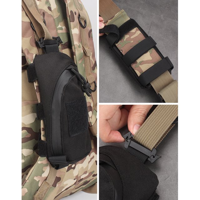 Bolsa Molle Mochila Correa para el hombro EDC Bolsa de herramientas para senderismo al aire libre Negro JShteea Para Estrenar