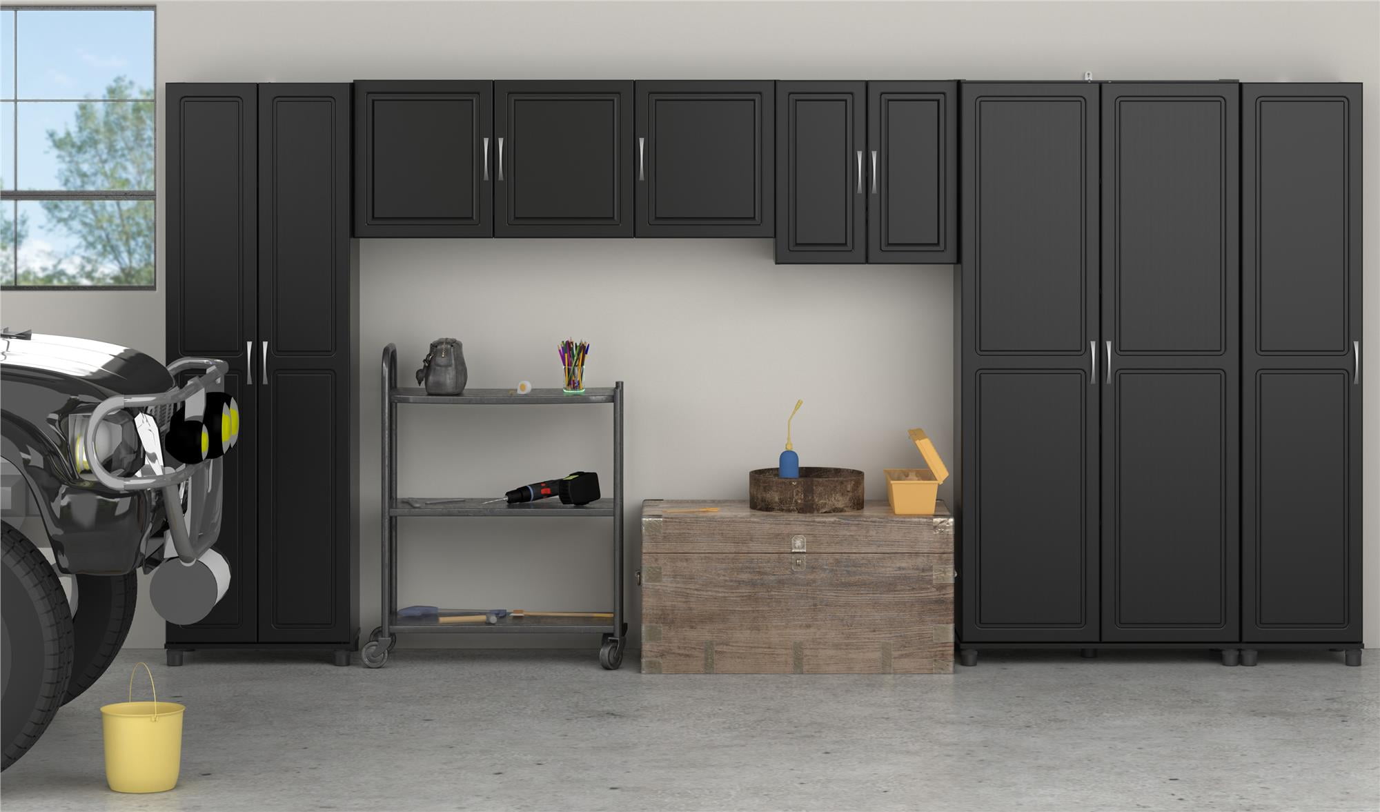 Systembuild Evolution Kendall 24" Utility Storage Cabinet, Black