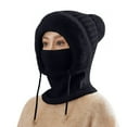 thumbnail image 3 of QASIEATN Womens Classic Beanie Hats Women's Winter Plush Hat Scarf Integrated Warm and Cold with Thick Velvet Knit Pullover and Woolen Hat Fall Fashion Accessories, 3 of 4