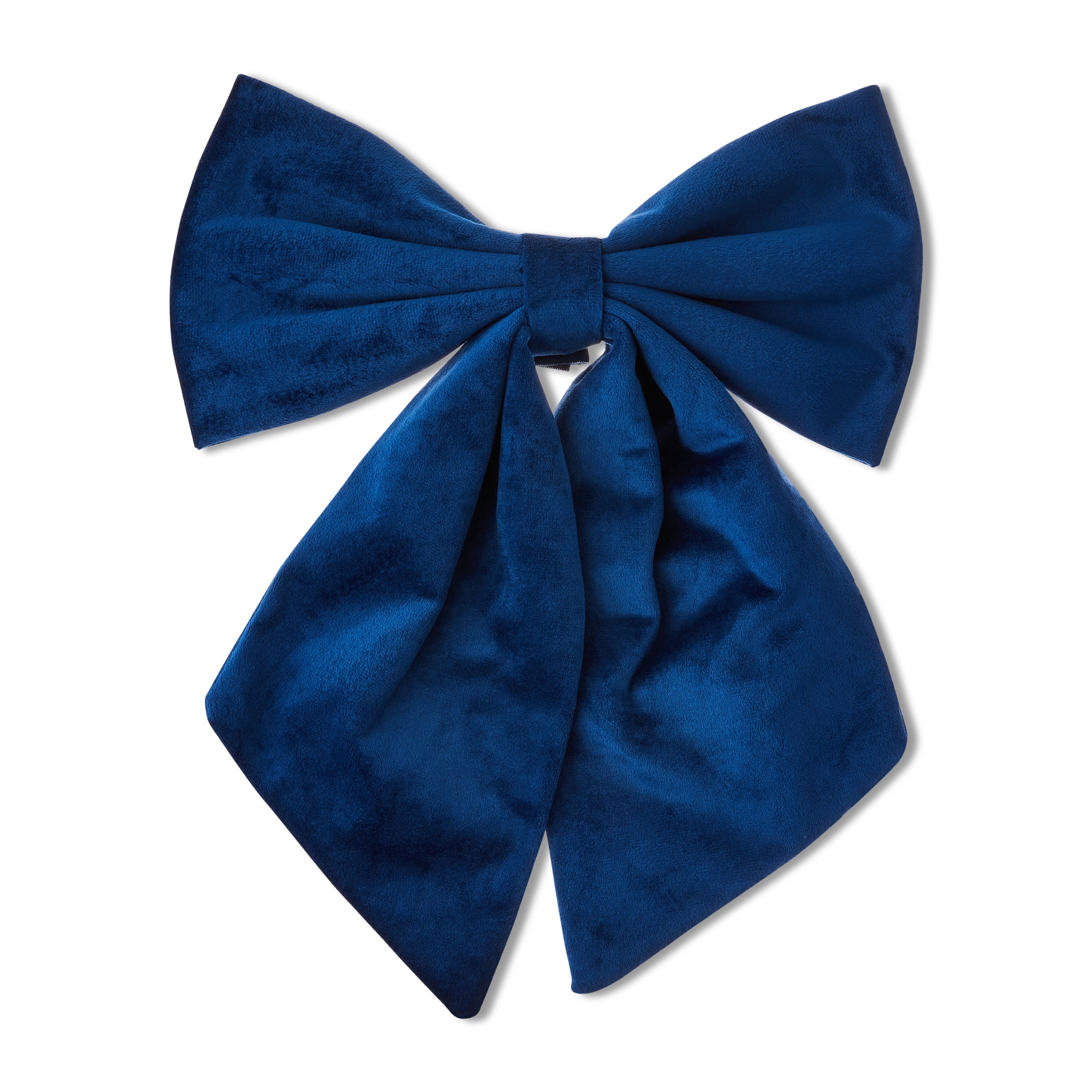 Blue Velvet Puffy Decorative Christmas Bow, 11", by Holiday Time