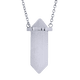 thumbnail image 1 of Collar para Mujer LuckyLy Cadena con Dije de Cuarzo y Piedras Naturales Modelo Orly blanco UNITALLA, 1 of 7