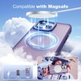 thumbnail image 4 of Designed for iPhone 12 Case & iPhone 12 Pro Case with 360° Rotatable & Invisible Magnetic Ring Stand [Compatible with Magsafe] Translucent iPhone 12 & Pro Phone Case 6.1", Dark Purple, 4 of 7