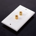thumbnail image 4 of 4 Pack Single 1.0 Speaker Wire Wall Plate (Banana Plug Wall Plate) for 1.0 Speaker, White, 4 of 8