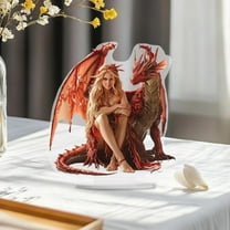 Christmas Beautiful Female Acrylic Desk Decoration Modern Statue Figurines Table Ornaments Unique Room Decor Aesthetict Ornaments for Home,Office Gifts for family and friends Dragon