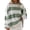 Green #808, variant on Bovemsi Sweaters for Women Cozy Women's Autumn And Winter Round Neck Long Sleeve Striped Sweater Border American Clothing Bell Loose Fall Sweaters