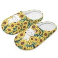 thumbnail image 6 of Uourmeti Cartoon Cat Sunflowers Slippers Soft Plush Fuzzy Comfy Non Slip Indoor Outdoor House Shoes Warm Cozy Memory Foam Sole Lightweight For Women Men, 6 of 6