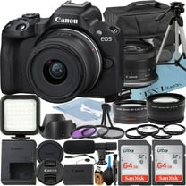 Canon EOS R50 Mirrorless Camera with RF-S 18-45mm Lens   2 Pack SanDisk 64GB Memory Card   Case   ZeeTech Accessory (International Version)