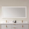 thumbnail image 3 of Vinnova 714068-MIR-WH 68 in. Savona Rectangular Bathroom & Vanity Wave Framed Wall Mirror, White, 3 of 5
