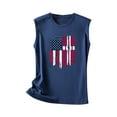 thumbnail image 4 of IROINNID Women's Round Neckline T-Shirt Sleeveless 4th Of July Summer Casual Loose Tops, 4 of 5