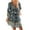Navy, variant on yoeyez Boho Dress for Women Casual Puff 3/4 Sleeve Vintage Summer Sundress Flower Print V Neck Bohemian Mini Dresses