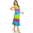 thumbnail image 4 of Sakkas Desert Sun Caftan Dress / Cover Up - Green / Purple - One Size, 4 of 5