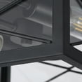 thumbnail image 6 of Aiwen Square Shape Industrial Ceiling Lamp Matte Black Finish Light Fixture With Clear Glass Shade, 6 of 8