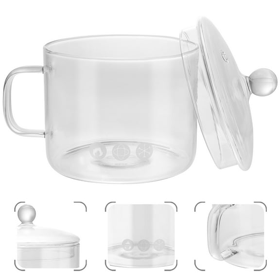 IMIKEYA Glass Cooking Pot, Transparent, for Home Use, Clear Cooking, Easy to Use