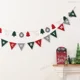thumbnail image 2 of Merry Christmas Banner Wool Felt Triangle Flag Garland Xmas Tree Hanging Ornaments For Home Decorations New Year Party Supplies, 2 of 5