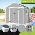 thumbnail image 5 of 7.5x10.3FT Outdoor Shed, Extra Large Storage Shed Resin, Outside Storage for Garden Backyard, Double Doors, Double Windows, PP Splicing Floor, Heavy-duty Frame, 5 of 9