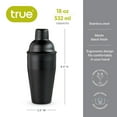 thumbnail image 3 of True Cocktail Shaker, Drink Shaker, Bar Accessories, 18 oz, Matte Black, 3 of 7